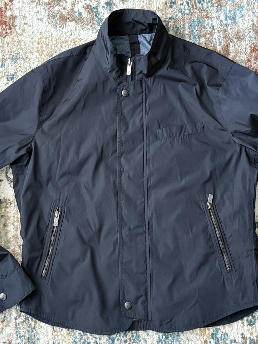 Massimo Dutti Navy Windbreaker Jacket size L